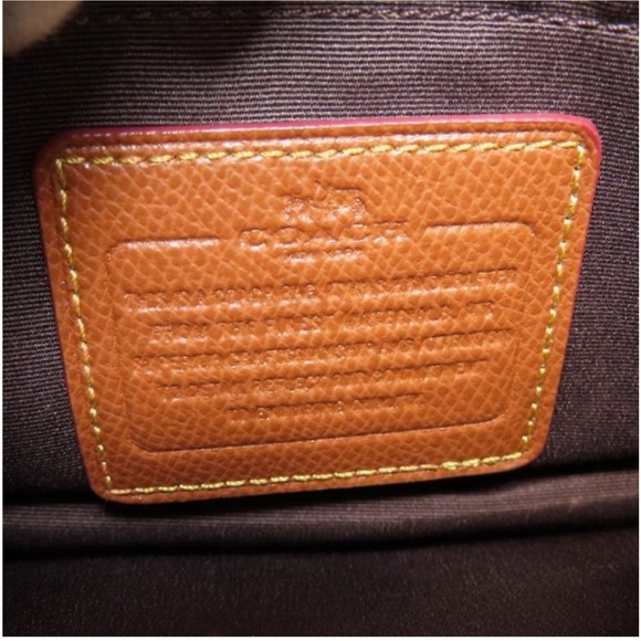 COACH Signature Margot Brown Canvas Tote Bag with Leather Trim - Picture 7 of 17